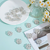20Pcs Alloy Rhinestone Shank Buttons BUTT-ME0001-27-4