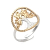 304 Stainless Steel Cuff Open Rings RJEW-Z121-02GP-08-4