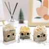 Natural Druzy Quartz Crystal Hedgehog Figurines PW-WG26886-01-4