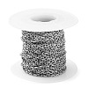 Tarnish Resistant 304 Stainless Steel Faceted Cable Chains CHS-G027-03P-3