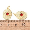 Textured Brass & Resin Pendants KK-A304-19G-2