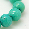 Natural Mashan Jade Round Beads Strands G-D263-10mm-XS15-3