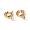 Golden Tone Jewelry Components Brass Spring Ring Clasps X-EC095-G-3