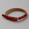 Blank PU Leather Cord Bracelet with Alloy Clasps X1-AJEW-TAC0041-01B-10-2