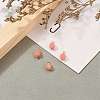 Dyed Synthetic Coral Flower Charms with Brass Loops PALLOY-JF00558-30A-1