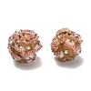 Christmas Theme Polymer Clay Rhinestone Beads with Resin X-RESI-Z045-01E-1