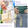 Alloy & Resin Tassel Keychainss AJEW-TADJ0001-20G-04-6