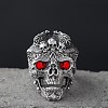 Alloy Rhinestone Adjustable Statement Cuff Open Rings for Men FS-WG8D7BC-02-1