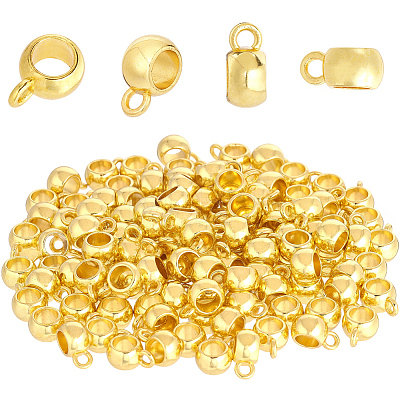 120Pcs Tibetan Style Alloy Rondelle Tube Bails FIND-PA0001-47G-1
