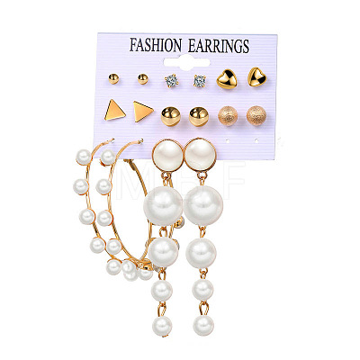 6 Pairs Alloy Earring Sets WGC7E5F-06-1