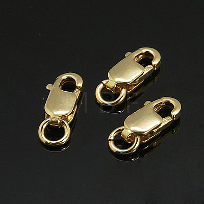 Yellow Gold Filled Lobster Claw Clasps KK-G162-4x10x2mm-2-1