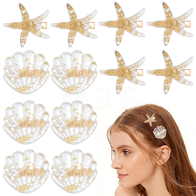 12Pcs 2 Styles Resin Alligator Hair Clips PHAR-UN0001-02-1