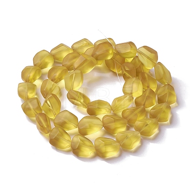 Transparent Frosted Glass Beads Strands LS-FGLA-S001-02D-1