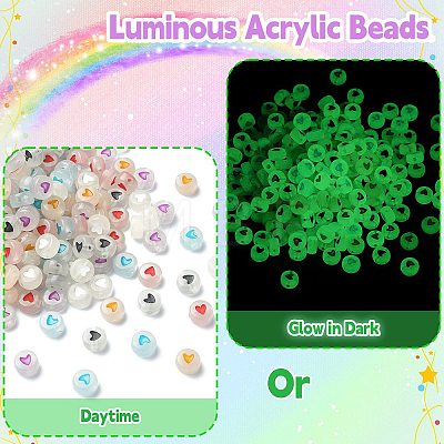 Luminous Acrylic Beads MACR-YW0002-97-1