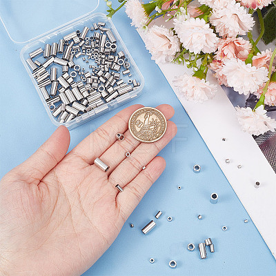 GOMAKERER 200Pcs 5 Styles 304 Stainless Steel Spacer Beads STAS-GO0001-06-1