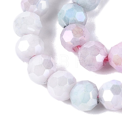 Anti-Tarnish Electroplate Glass Beads Strands EGLA-ZX010-6mm-06-1