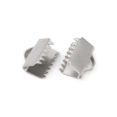 304 Stainless Steel Ribbon Crimp Ends STAS-E471-05J-P-1