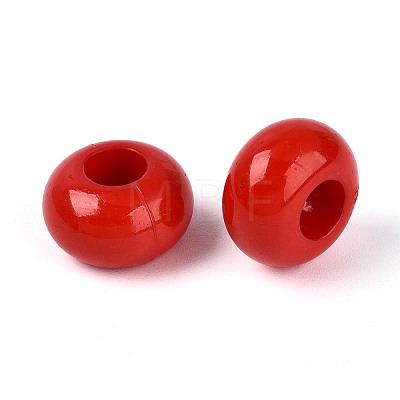 Opaque Acrylic European Large Hole Beads SACR-N019-03H-1