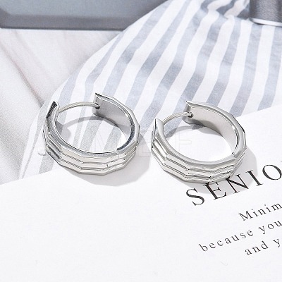 304 Stainless Steel Hoop Earrings for Women EJEW-C096-53P-1