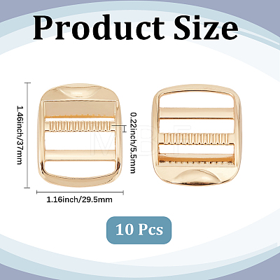 10Pcs Rectangle Alloy Buckles FIND-CY0002-23LG-1