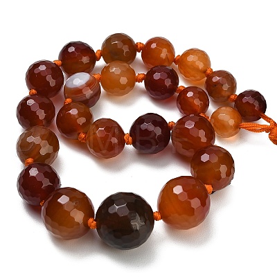 Dyed & Heated Natural Agate Graduated Beads Strands GG-CBA007A-D11-01A-1
