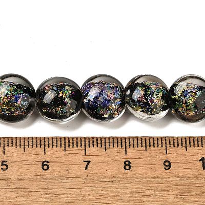 Handmade Dichroic Foil Glass Beads Strands DICH-U001-11B-1