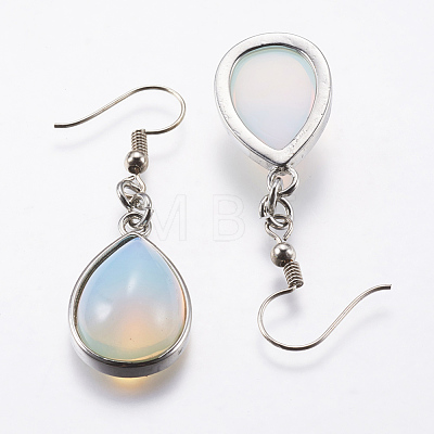 Opalite Dangle Earrings EJEW-P143-A08-1