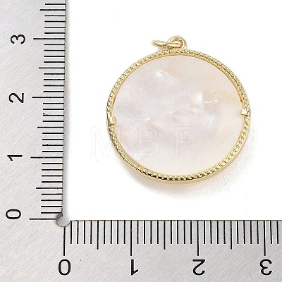 Rack Plating Brass Clear Cubic Zirconia Pendants KK-M293-41G-1