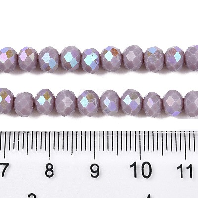 Electroplate Opaque Solid Color Glass Beads Strands EGLA-A044-P8mm-L13-1