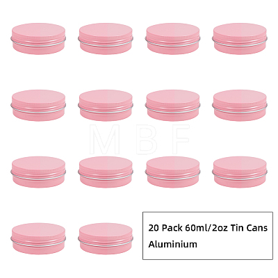 60ml Round Aluminium Tin Cans CON-WH0027-01-1