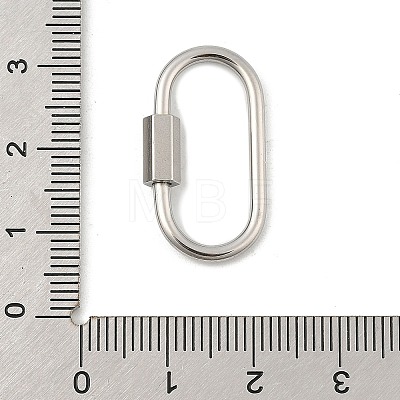 Non-Tarnish 304 Stainless Steel Screw Carabiner Lock Charms STAS-H107-04D-P-1