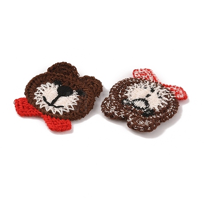 Animal Polyester Knitted Appliques DIY-WH0399-42J-1