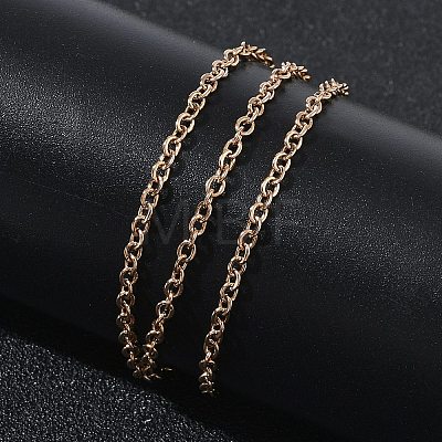 2MM 304 Stainless Steel Cable Chain Necklaces for Women SA-CBACA62-01RG-1