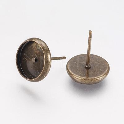 Brass Stud Earring Settings KK-I001-AB-NF-1