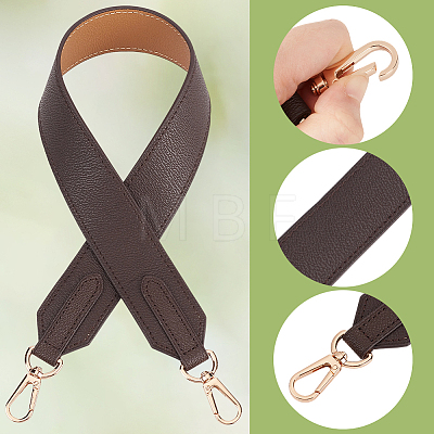Double Face Cowhide Leather Long Bag Straps PURS-CL0001-49B-1