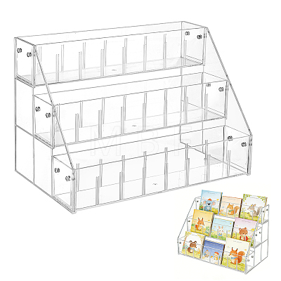 3-Tier Desktop Acrylic Doll Organizer Display Riser Stands ODIS-WH0030-344-1