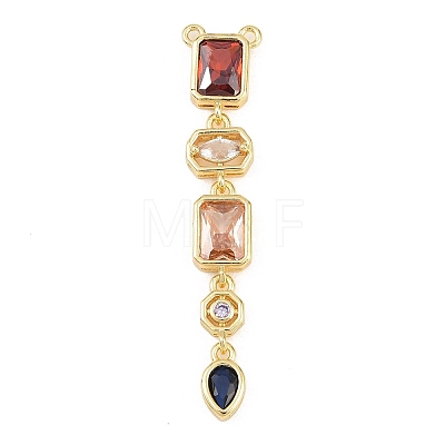 Brass Micro Pave Cubic Zirconia Big Pendants KK-K418-03B-G-1