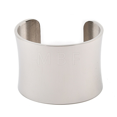 304 Stainless Steel Open Cuff Bangles BJEW-U015-01P-1