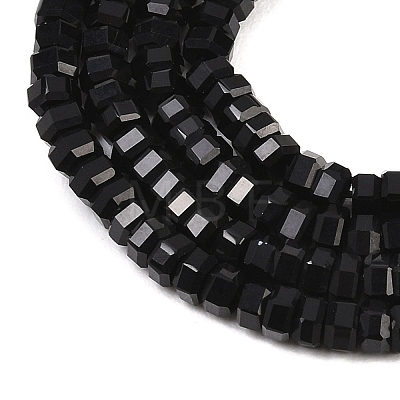 Natural Black Onyx Beads Strands G-G345-C37-2x4mm-1