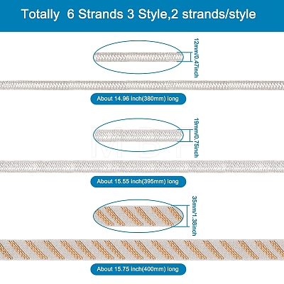 Biyun 6 Strands 3 Style Glitter Hotfix Rhinestone DIY-BY0001-20-1