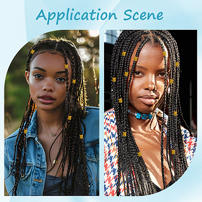 300Pcs Aluminum Dreadlocks Beads Hair Decoration ALUM-PA0001-01G-1