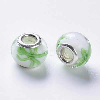 Handmade Lampwork European Beads LAMP-S193-009A-1