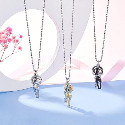 Unicraftale 3Pcs 3 Colors 304 Stainless Steel Pendants STAS-UN0037-95-1