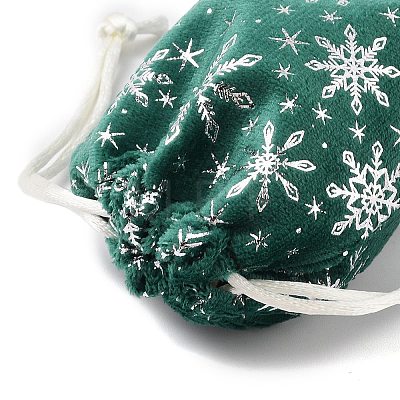 Silver Stamping Christmas Velvet Storage Bags ABAG-Q053-01B-01F-1