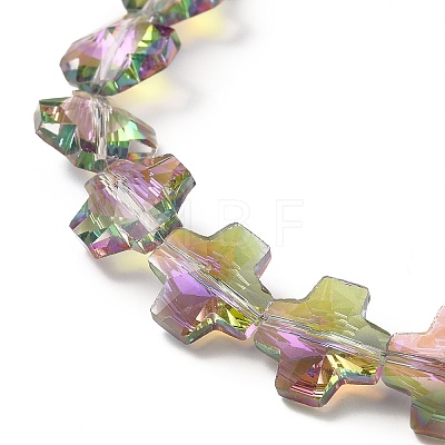 Transparent Electroplate Glass Beads Strands EGLA-E030-01B-01-1