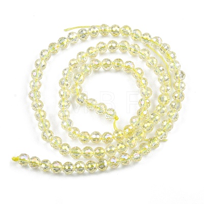 Electroplate Transparent Glass Beads EGLA-B013-02A-FR12-1