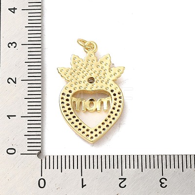 Mother's Day Brass Micro Pave Clear Cubic Zirconia Pendants FIND-Z041-20K-1