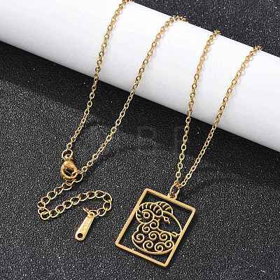 304 Stainless Steel Necklace LS-NJEW-D330-01G-01-1