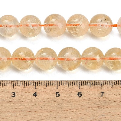 Natural Citrine Beads Strands GG-CBACB71-03-10mm-1