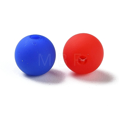 Rubberized Style Imitated Silicone Acrylic Beads MACR-D029-01D-1